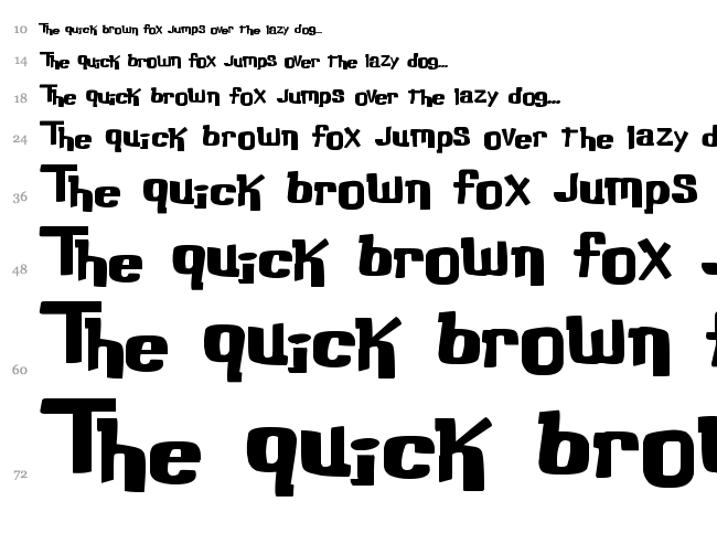 Buka Bird font waterfall